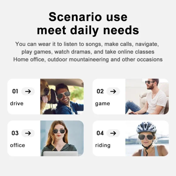 H070dbaa4896e484c91017cb803d722f5o.webp Wireless Smart Glasses Audio Wifi Bluetooth Waterproof Headphones Control Phone Camera Sunglasses Smart Eyewear