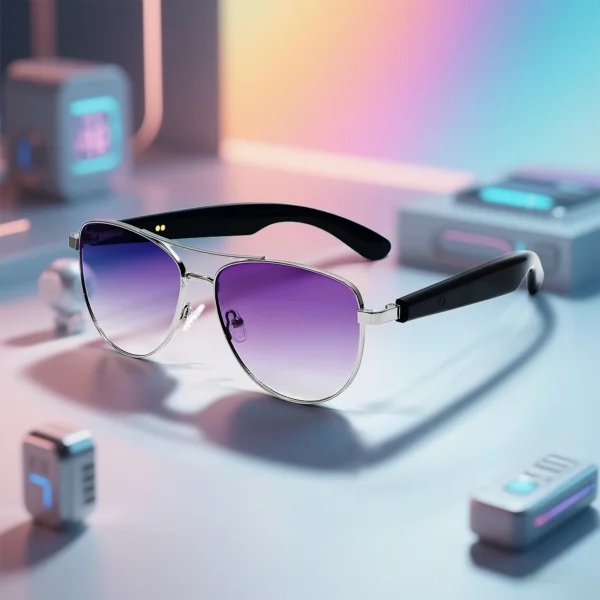 H13cba610d6b94f05a002731414a679fec-1.webp Smart Glasses Bt5.4 Ai Translation Hands-free Calling Music Anti-blue Light Life Waterproof 50mah+50mah 1080p Smart Sunglasses