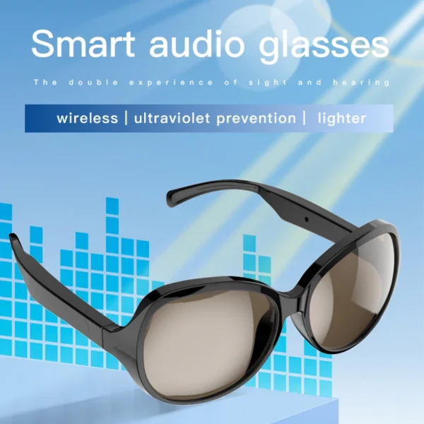 H7682e1a8de9d4d09962f9b7cee67be059-1.webp Bluetooth Smart Glasses Wireless Audio Sunglasses Ultraviolet Protection Stereo Call Music For Sports