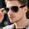 H779934e0b4584e2b96dad4fbc9a1cfe6T.webp Smart Glasses Bt5.4 Ai Translation Hands-free Calling Music Anti-blue Light Life Waterproof 50mah+50mah 1080p Smart Sunglasses