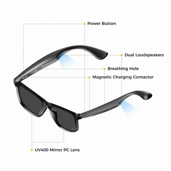 H82bcd5348e034e03abe3a16e2640d38fR.webp Wireless Bt Glasses Smart Sunglasses Oem Anti-blue Light Cycling Sunglasses Day Night Cycling Music Speaker Smart Glasses