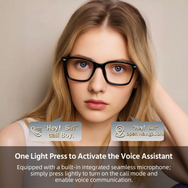 H8541e80da68447d9ae03e91d431d0eb4a.jpg_960x960q80.jpg Smart Bluetooth Sunglasses Audio Glasses Music Hands-free Calls Blue Light Filtering Lenses Ai Voice Control Eyewear