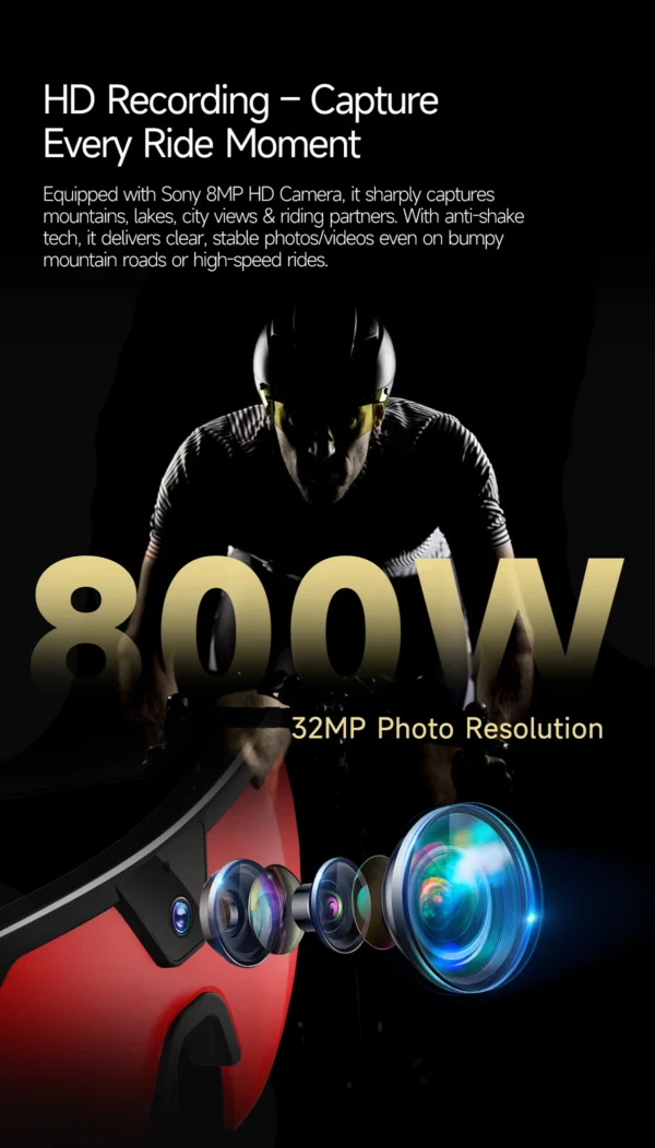 Ai Translation Smart Glasses With 8mp Camera Bluetooth Calling Noise Reduction Ip66 Waterproof Video Recording Sunglasses