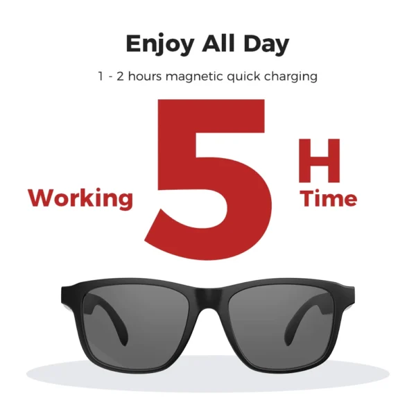 H94955f8c40b943fcbcce8471620f9d866.webp Wireless Bt Glasses Smart Sunglasses Oem Anti-blue Light Cycling Sunglasses Day Night Cycling Music Speaker Smart Glasses