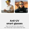 2025 Ai Smart Glasses Ip65 Waterproof Bluetooth Call Sunglasses With Voice Assistant Anti-uv Magnetic Charging Sport Eyewear