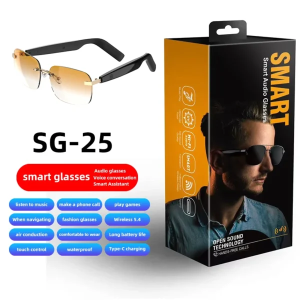 H9d5aef8bd9a148d9957df8d41535ad188-1.webp Smart Glasses Wireless Open Ear Music Touch Control Ai Assistant Rechargeable Photo Remote Control Audio Eyewear