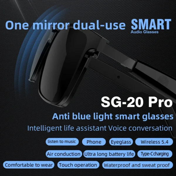 Ha037618e4a5c485797294e283561df98K-2.webp Smart Audio Glasses Open-ear Listening Ambient Sound Awareness Long Battery Life For Running And Commuting