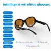 Hab87f27c80e84b998b9c850472343520l.webp Windproof Smart Glasses For Driving Navigation Ai Audio Open Ear Headphones Bluetooth Calling Uv Protection Women Sunglasses