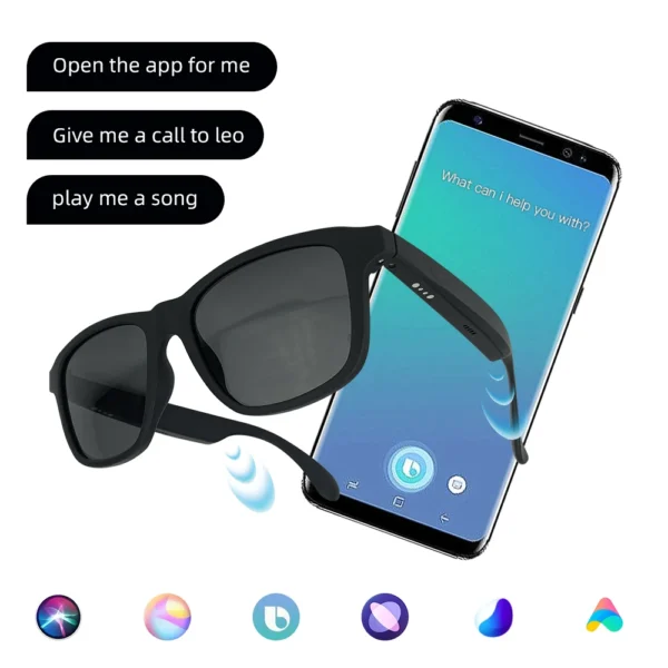 Hcc4020bbca964caaa64b1697f2f3aefaK.webp Wireless Bt Glasses Smart Sunglasses Oem Anti-blue Light Cycling Sunglasses Day Night Cycling Music Speaker Smart Glasses
