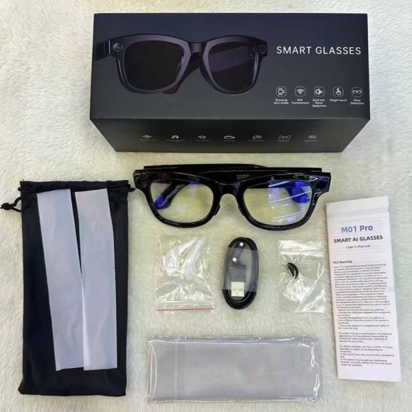 Audio Sunglasses M01pro High Tech 8 Megapixel Hd Camera Wearable Smart Eyeglasses Ai Multi Language Translator